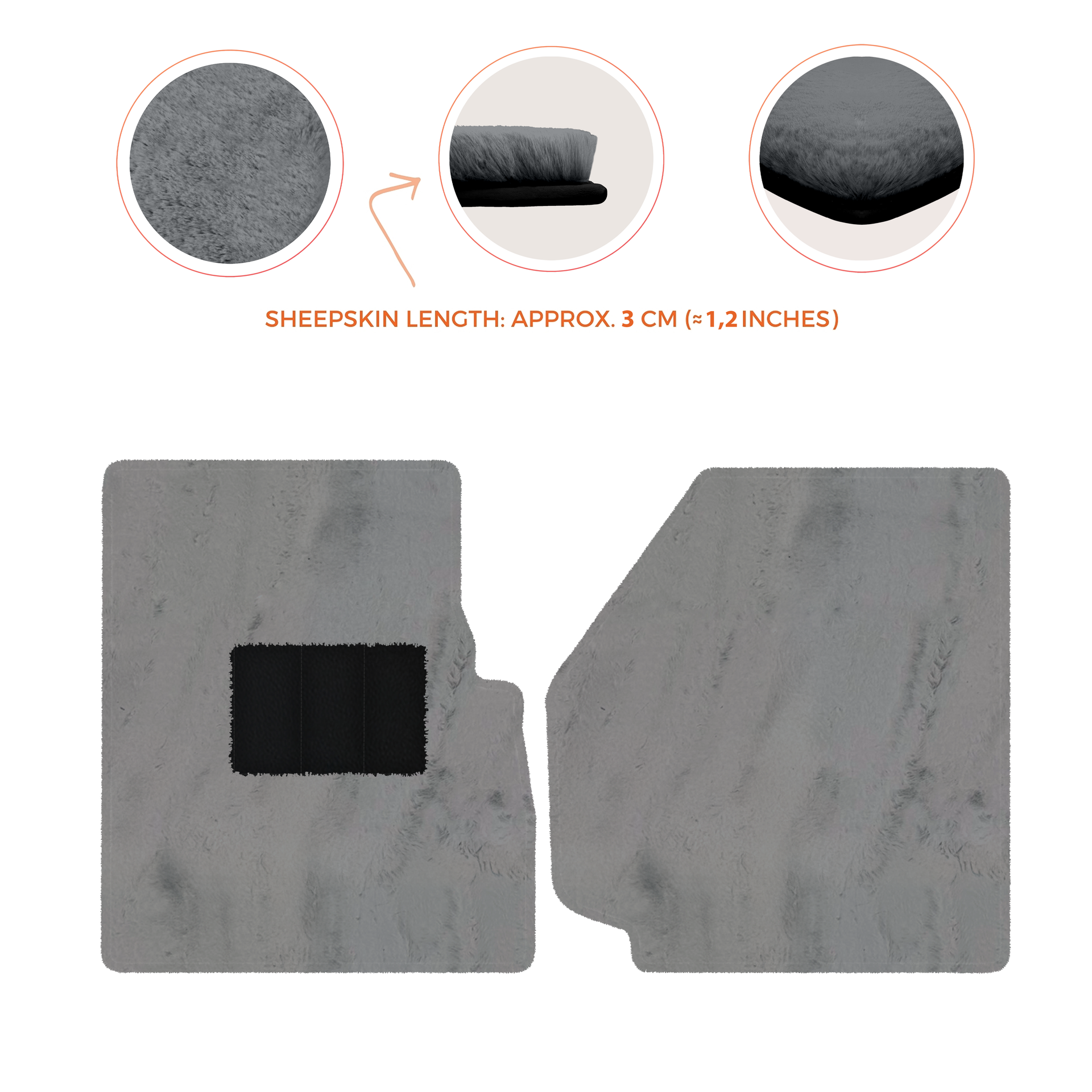 Premium Sheepskin Floor Mats for Land Rover Discovery (2004-2009)