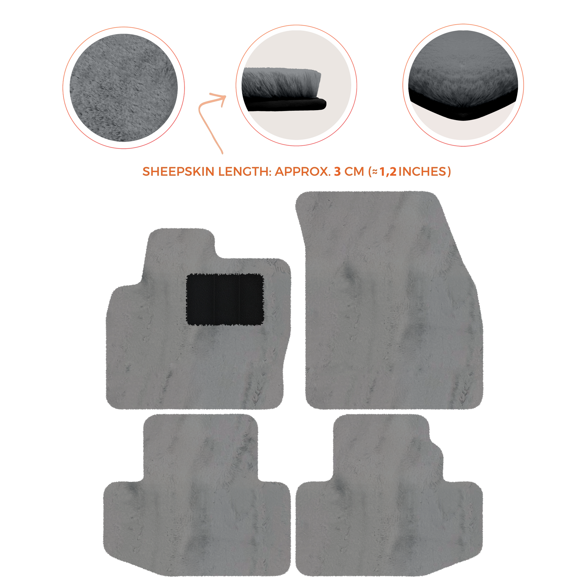 Luxury Sheepskin Floor Mats for Range Rover Sport L460 (2022-2024)