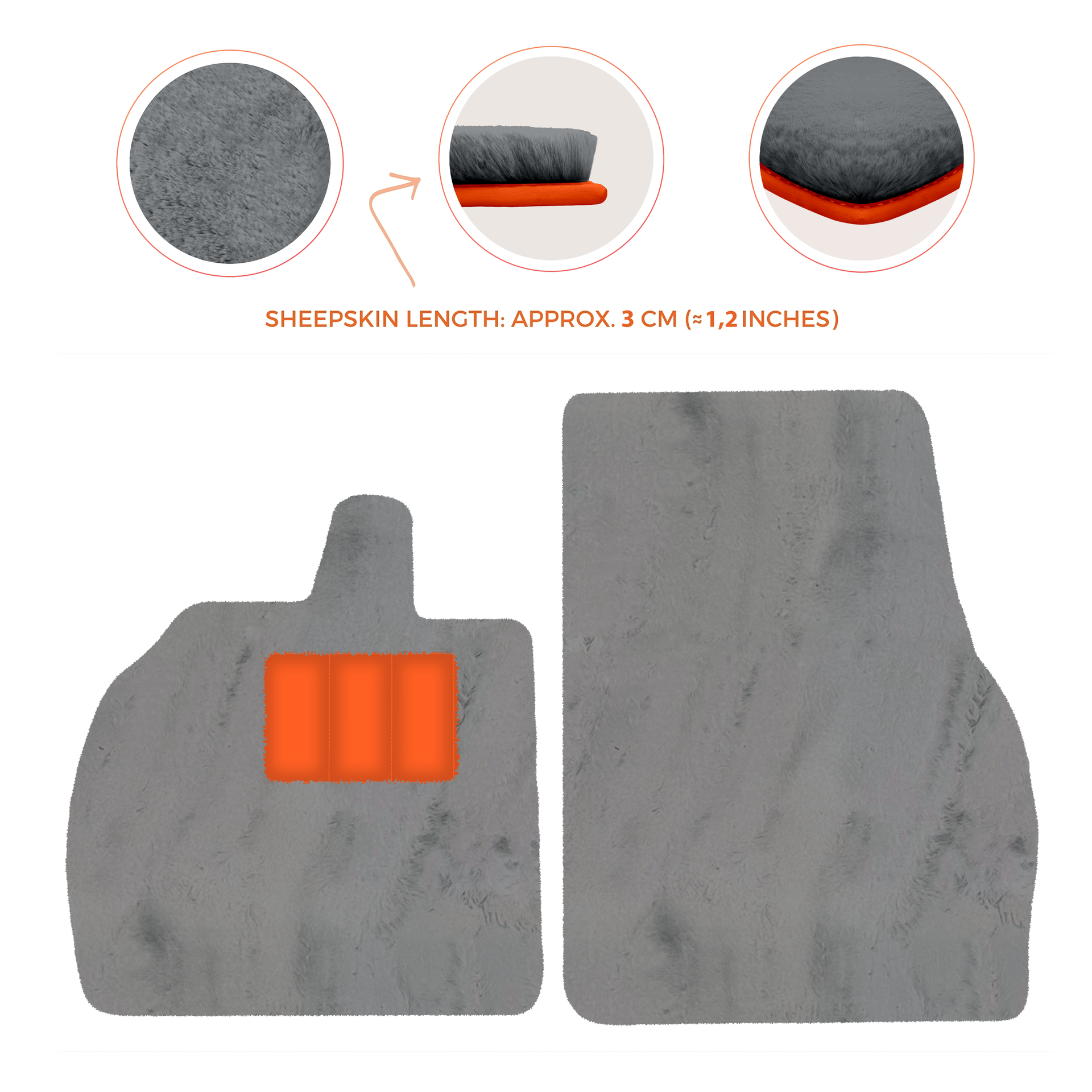 Luxury Sheepskin Floor Mats for Lamborghini Revuelto 2024-2025