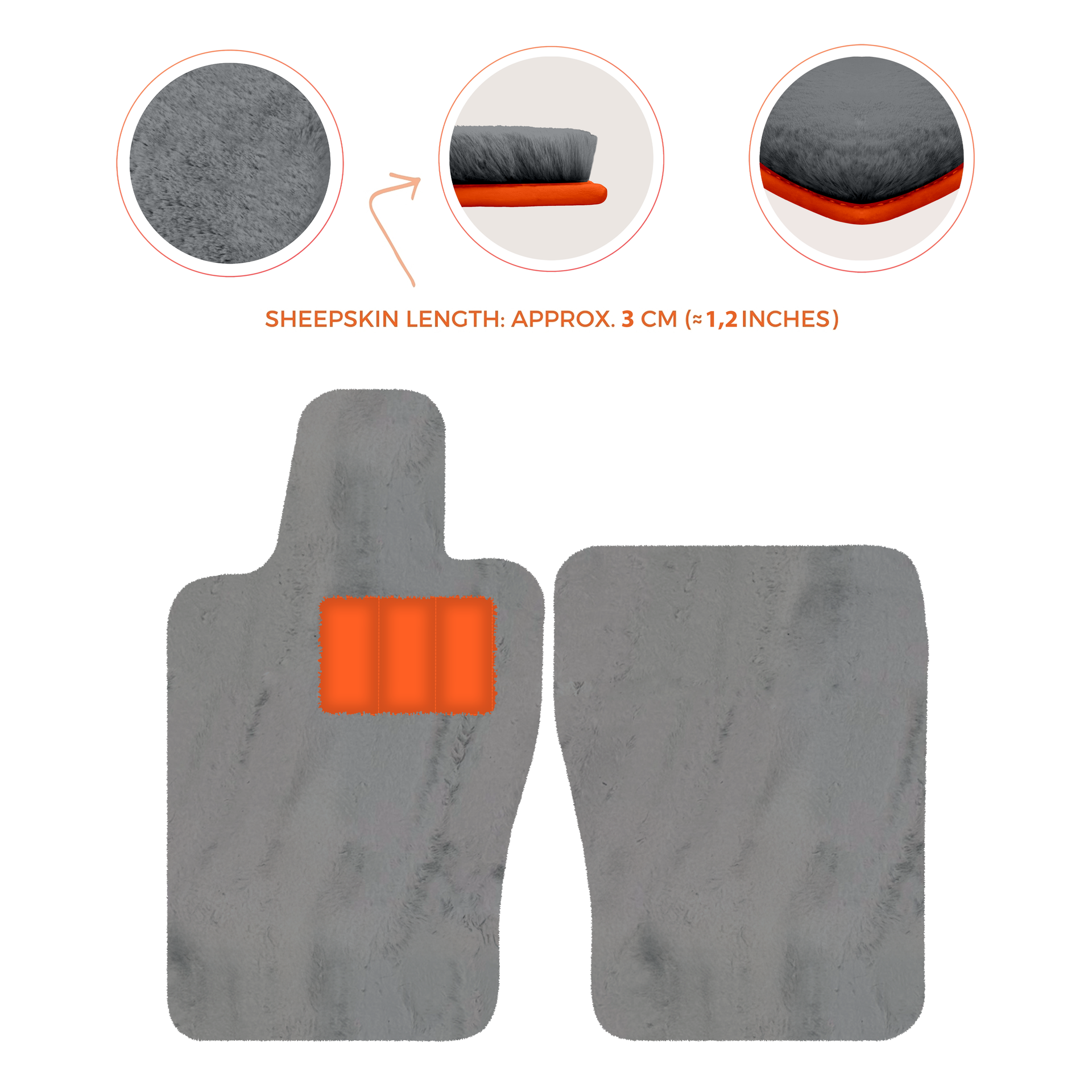 Premium Sheepskin Floor Mats for Aston Martin V8 Vantage (2019-2025)