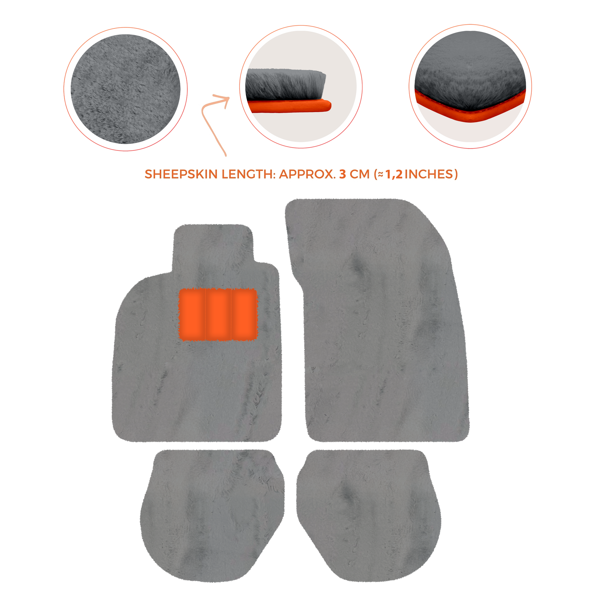 Customizable Leather Floor Mats with Square Pattern for Porsche 911 - 993 (1994-1998) - AutoWin