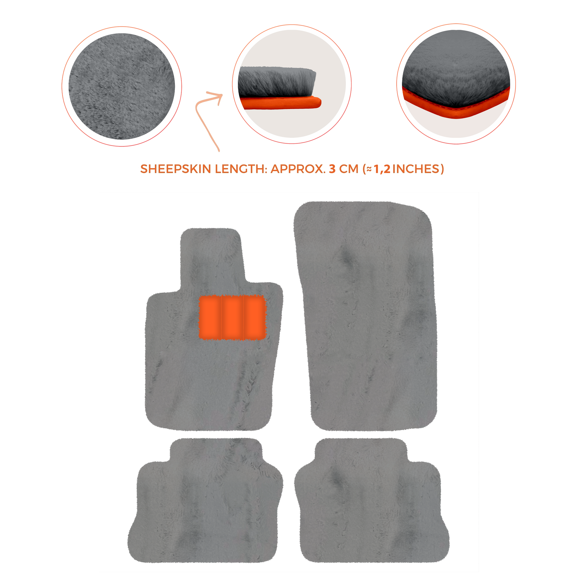 Luxurious Sheepskin Floor Mats for Porsche Panamera (2009-2016)