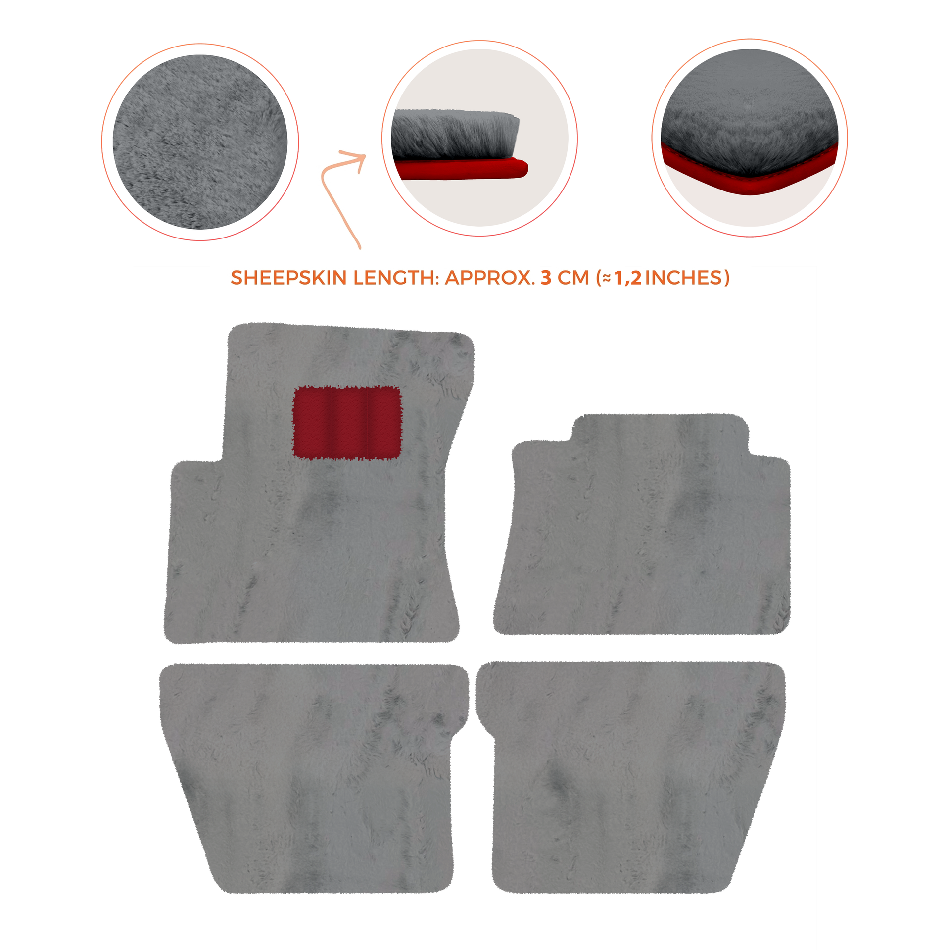 Premium Sheepskin Floor Mats for Bentley Flying Spur (2019-2023)