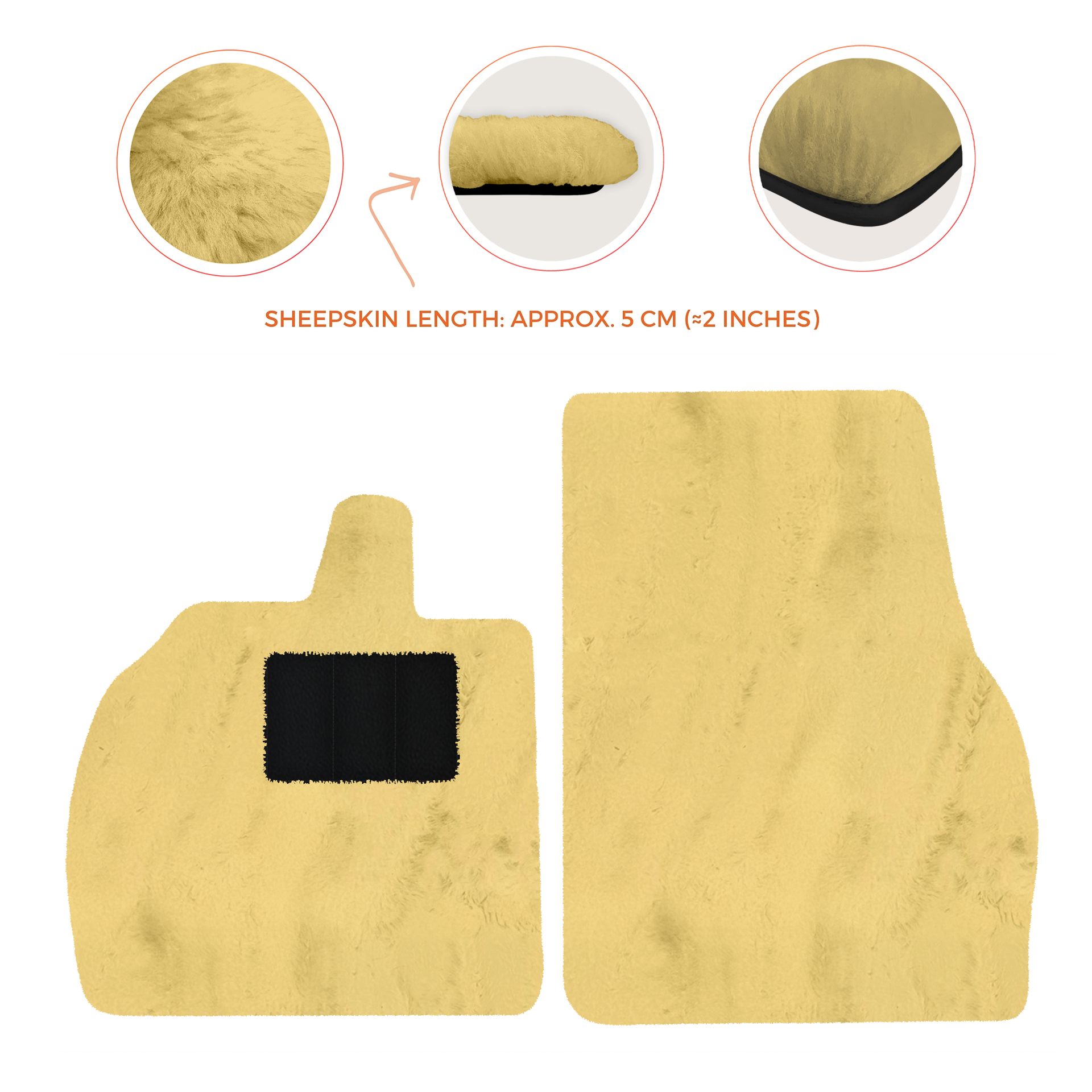 Luxury Sheepskin Floor Mats for Lamborghini Revuelto 2024-2025