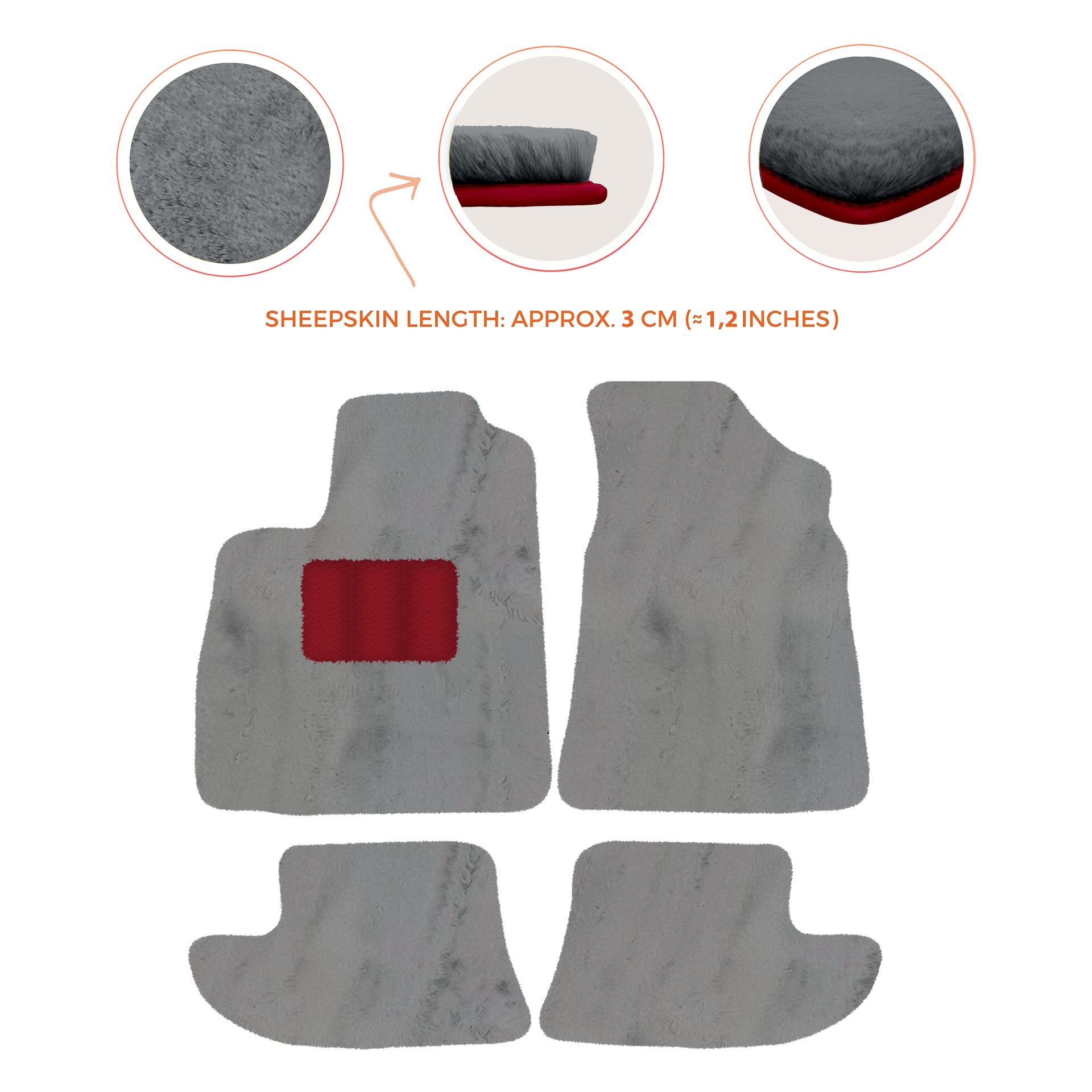 Premium Sheepskin Floor Mats for Bentley Continental GTC (2006–2011)