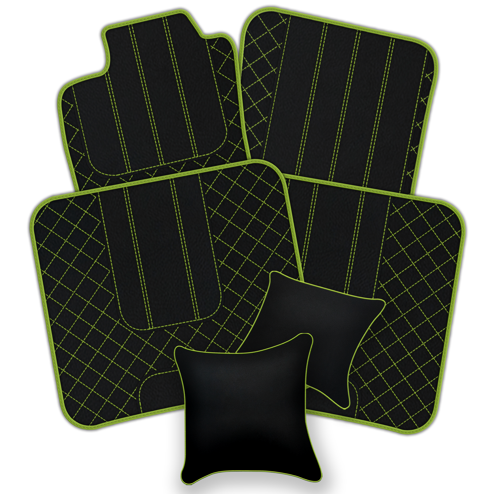 Schwarze Fußmatten für Bentley Continental GT (2018–2023) mit Leder - AutoWin