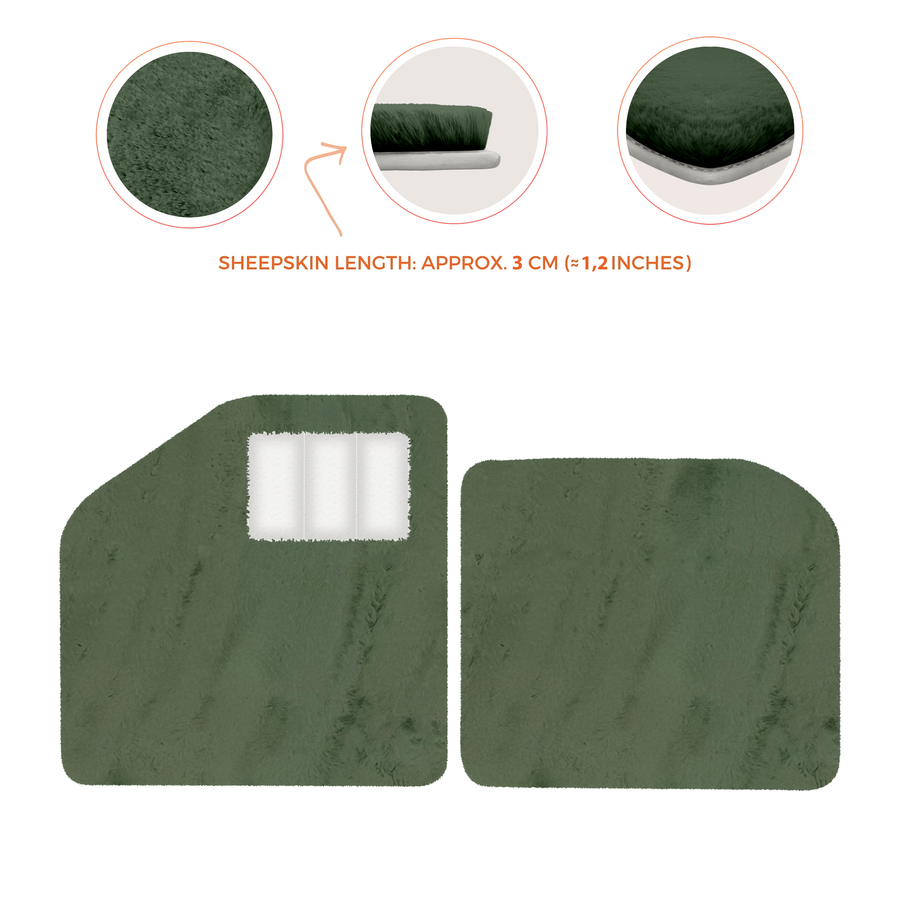 Sheepskin Floor Mats for Aston Martin Vulcan (2015-2016) Track Car - Luxury