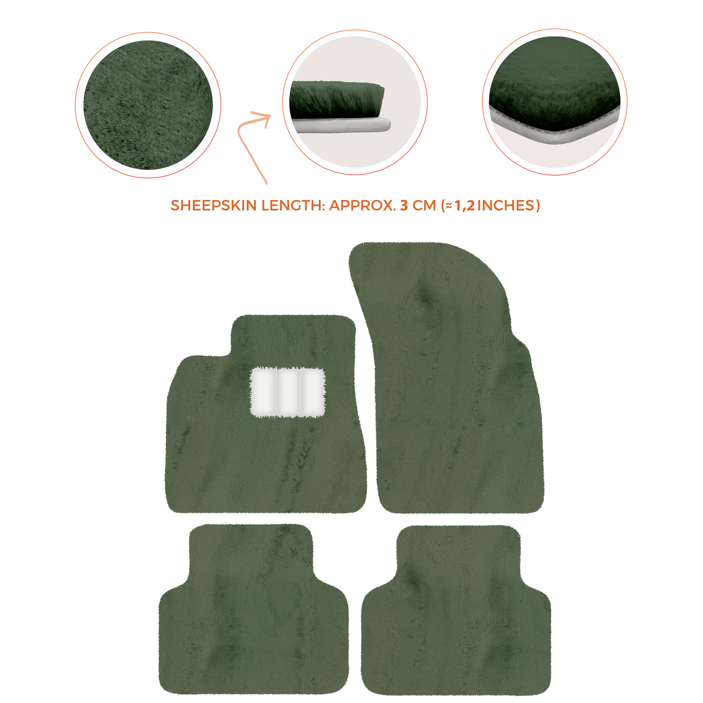 Premium Luxury Sheepskin Floor Mats for Bentley Bentayga 2015-2023