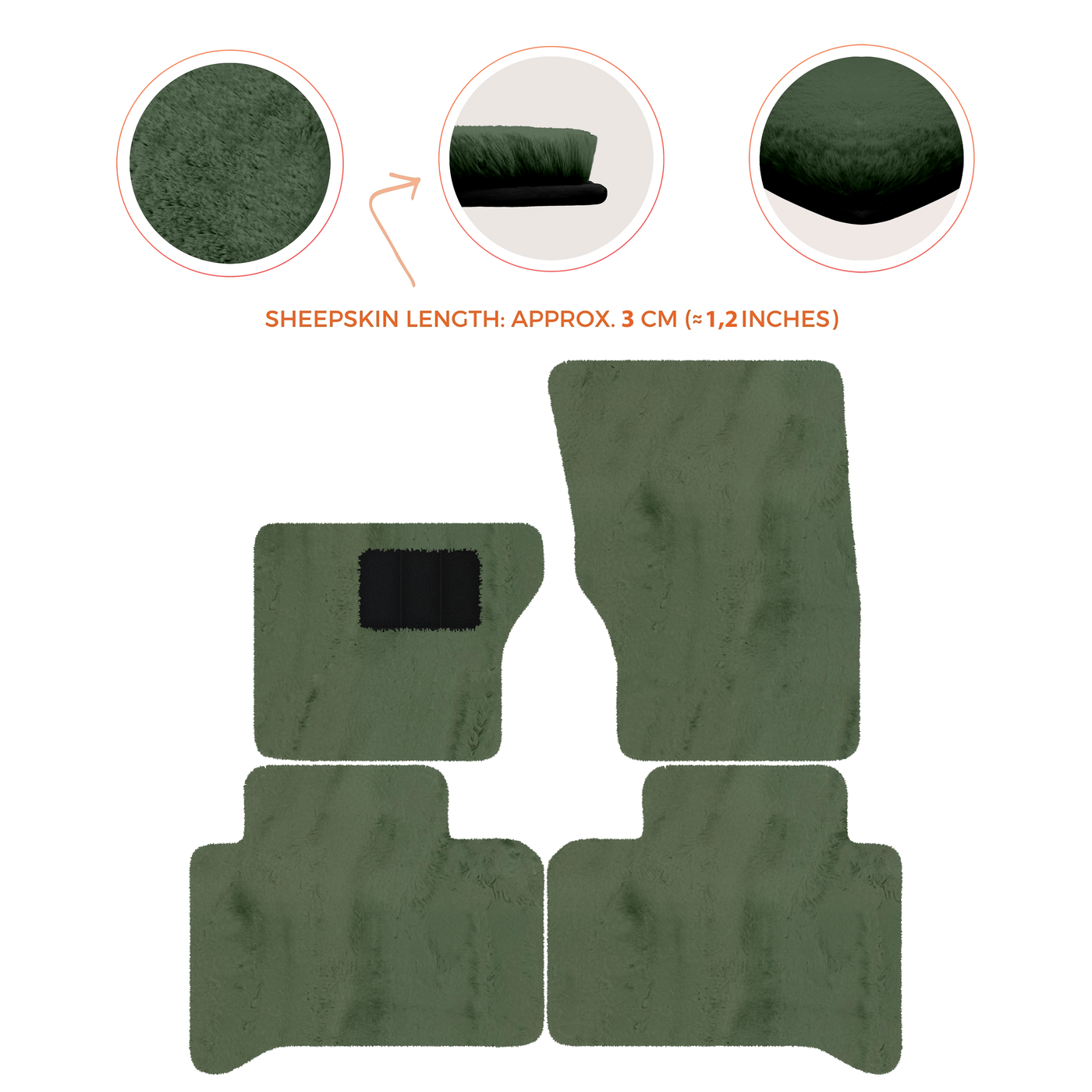 Luxurious Premium Sheepskin Floor Mats for Range Rover (2012-2022)