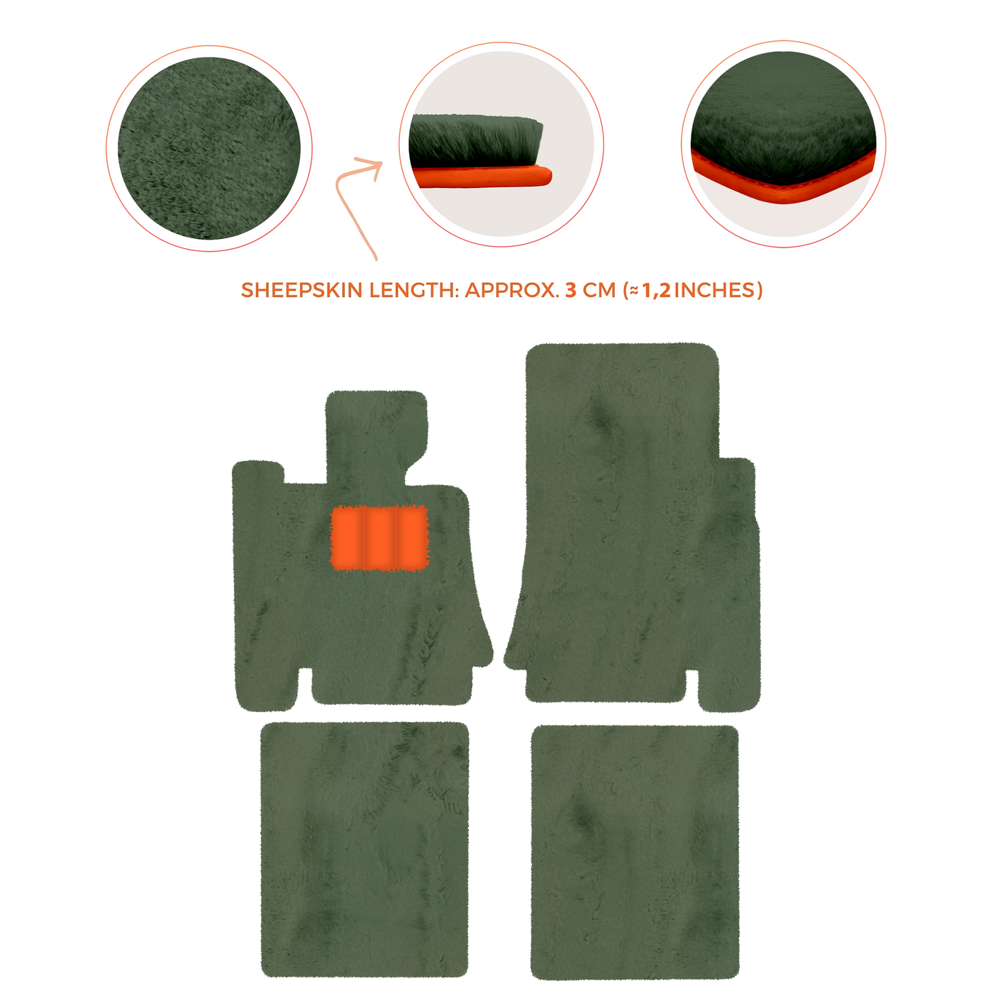 Premium Sheepskin Floor Mats for Bentley Mulsanne (2010-2020)