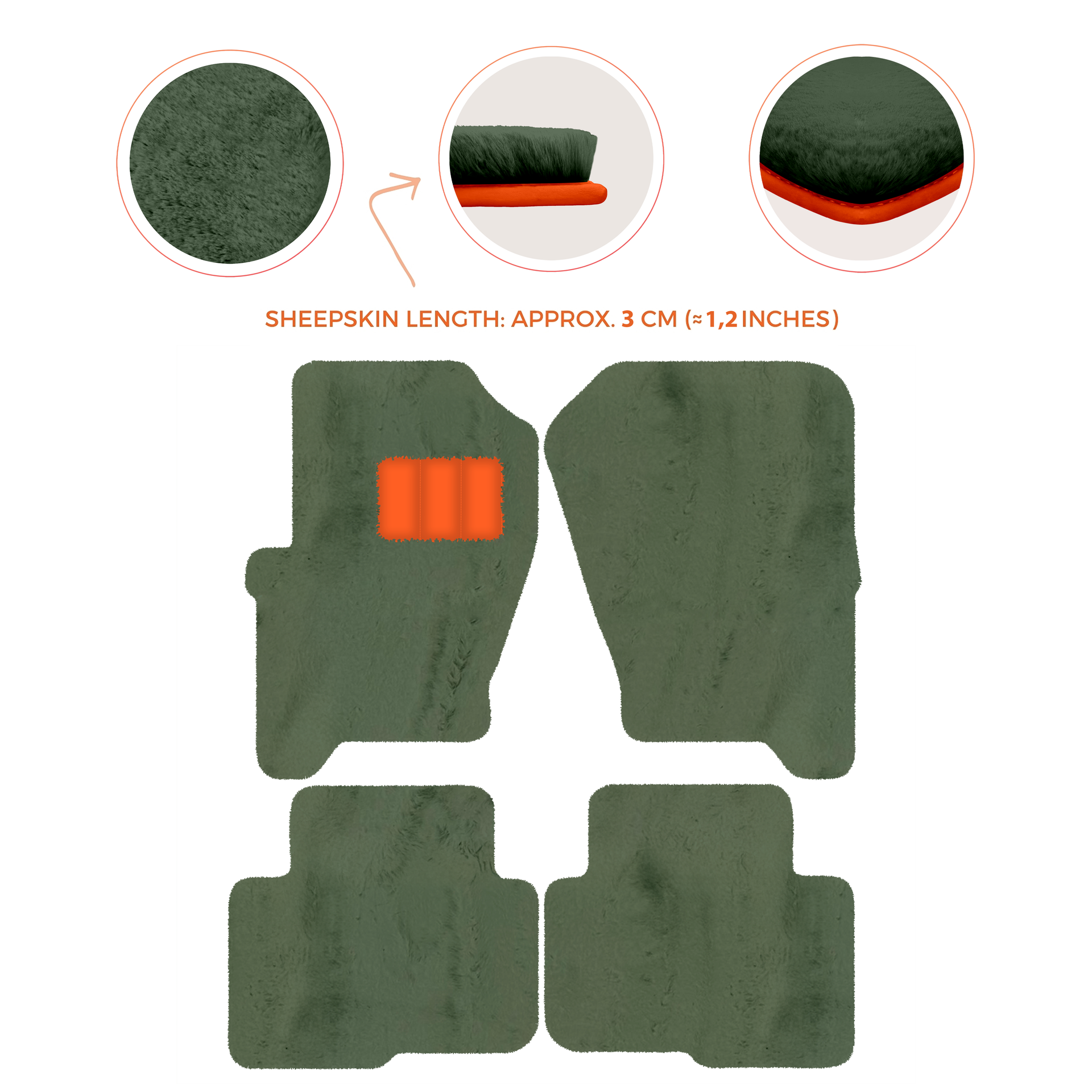 Premium Sheepskin Floor Mats for Land Rover Freelander (2007-2012)