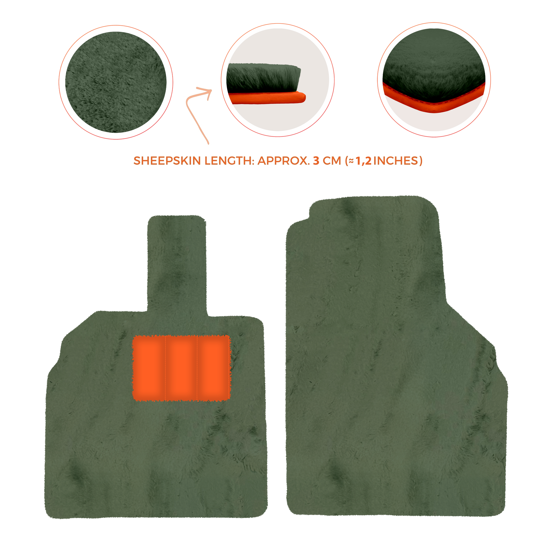 Premium Sheepskin Floor Mats for Lamborghini Aventador (2012-2022)