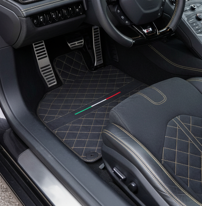 Bilmatter for Lamborghini Huracan Perfomante Alcantara-lær | Italiensk Flague