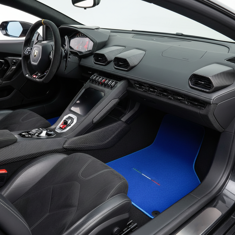 Skreddersydde blå Bilmatter for Lamborghini Huracan STO 2014-2023