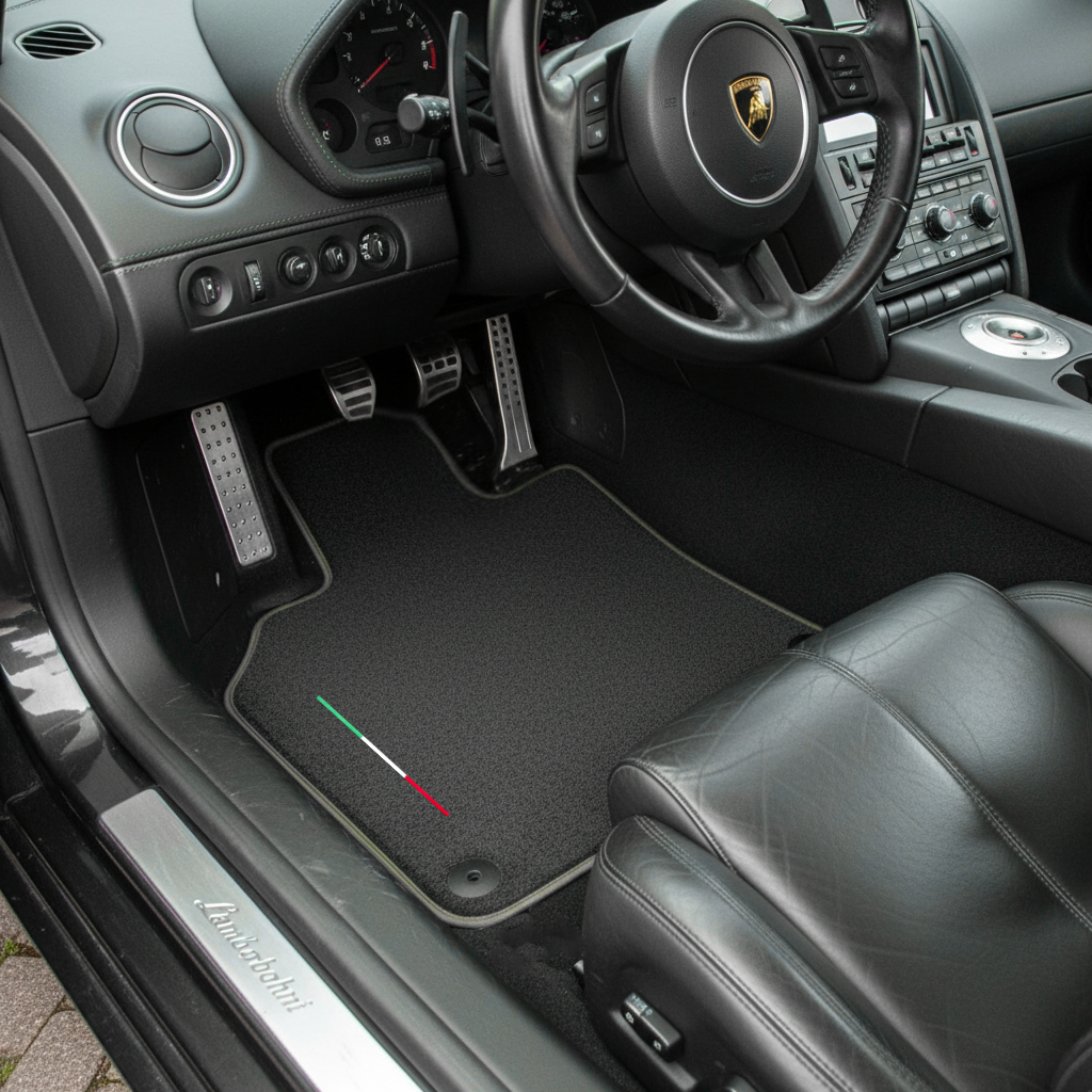 Custom Black Floor Mats for Lamborghini Gallardo