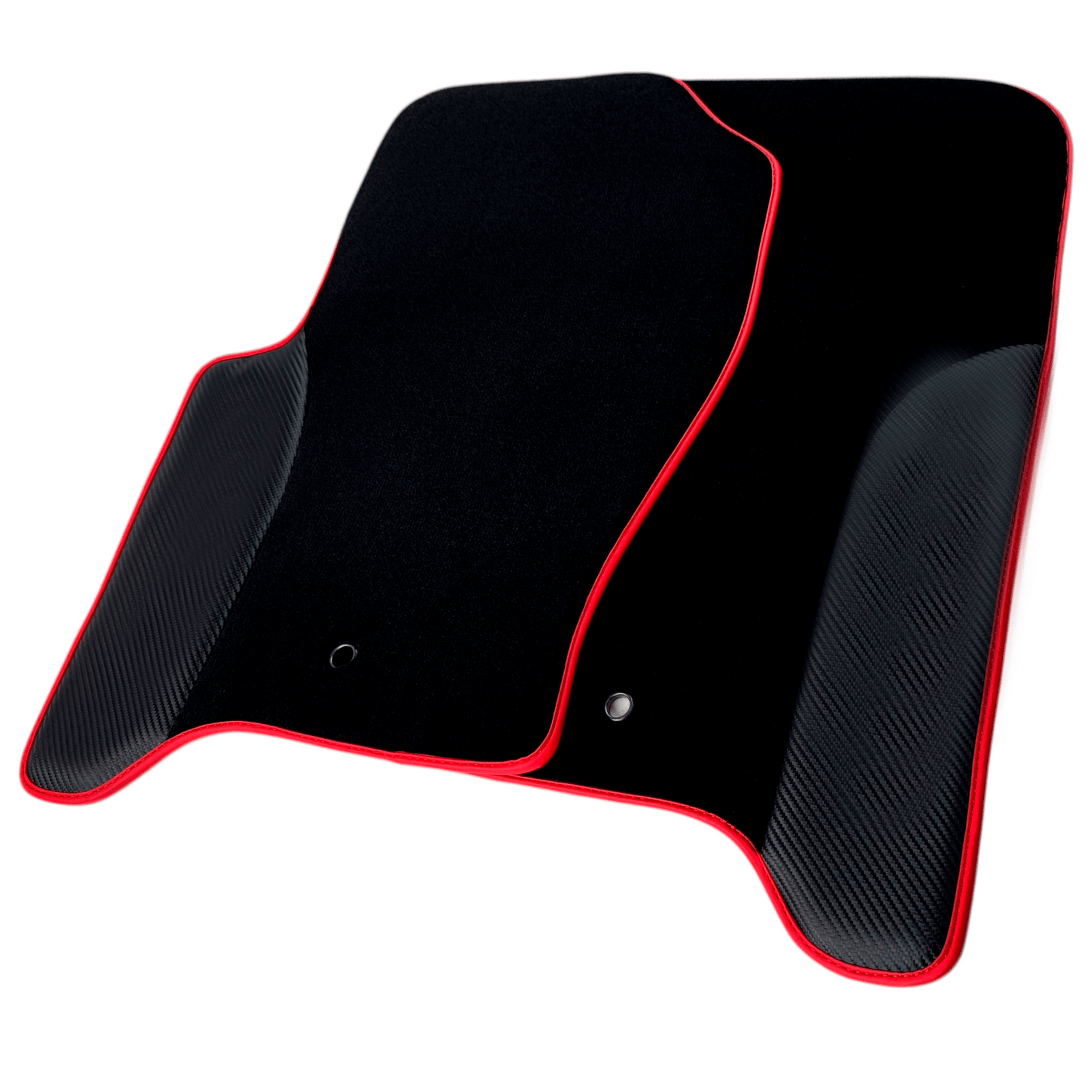 Customizable Black Floor Mats for Range Rover Sport (2013-2022) with Carbon Fiber | Red Trim