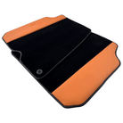 Black Floor Mats for Ferrari F12 Berlinetta (2012-2022) with Beige Tradizione Nappa Leather