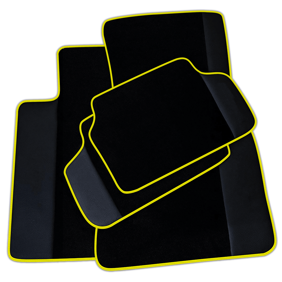 Black Floor Mats for BMW 2 Series Gran Tourer F46 (2015-2022) 7 Seats with Leather | Various Trim Colors