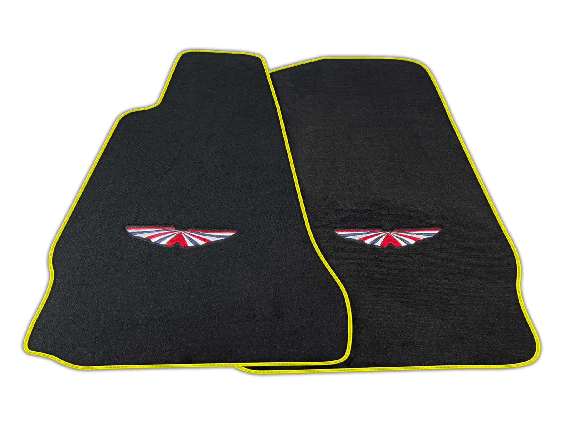 Black Floor Mats For Aston Martin V12 Vanquish (2012-2018) 2-door Coupe | ER56 Design