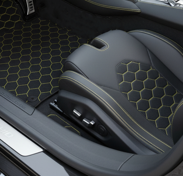 Customizable Leather Floor Mats with Divario Pattern for Lamborghini Temerario (2025-2026)