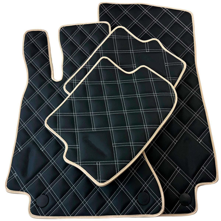 Customizable Black and Beige Trim Floor Mats For Mercedes Benz E-Class S213 All Terrain (2020-2023) - AutoWin
