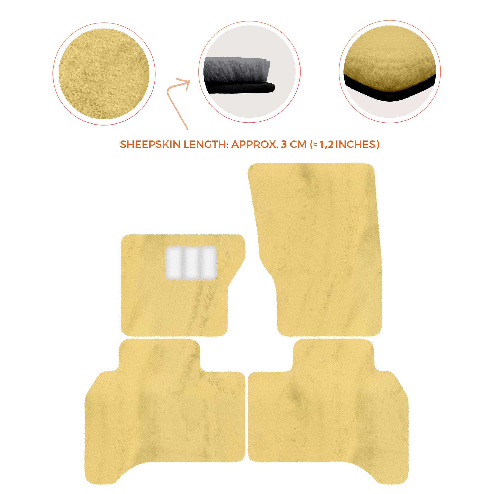 Premium Sheepskin Floor Mats for Range Rover Vehicles (2012-2022)