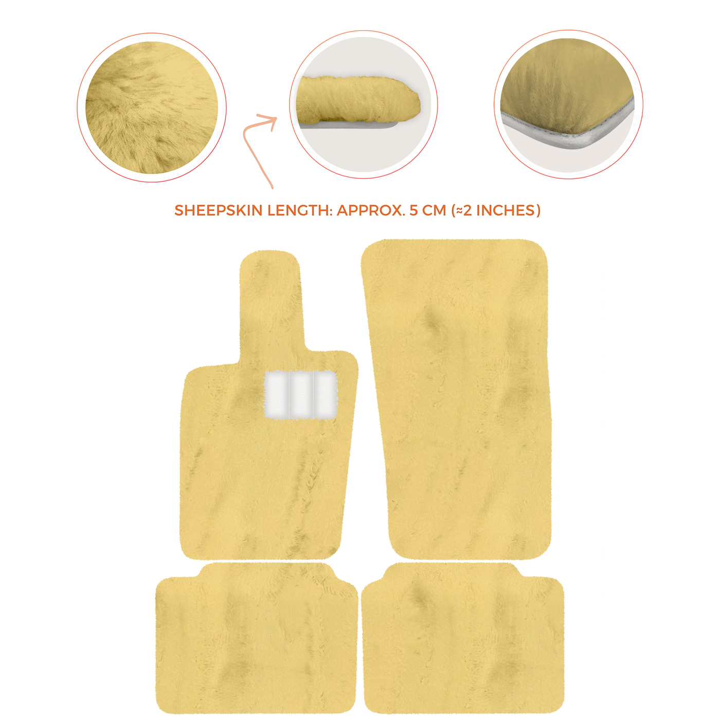 Luxury Sheepskin Floor Mats for Porsche Panamera (2017-2023)