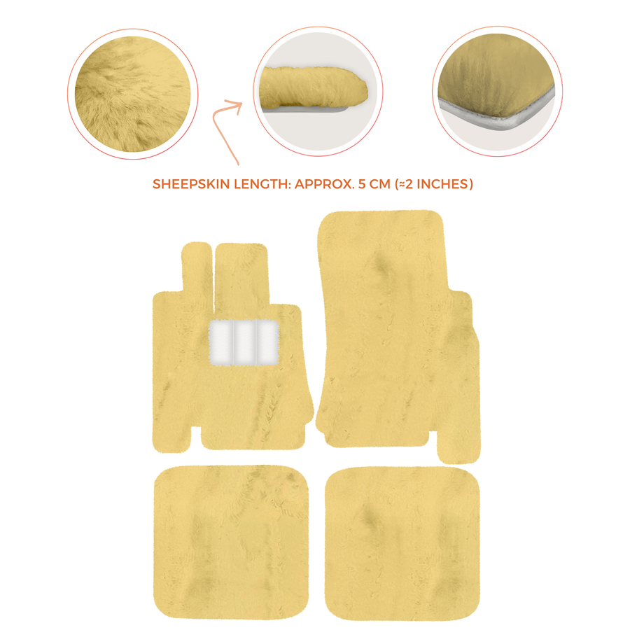 Premium Luxurious Sheepskin Floor Mats for Bentley Arnage (1998-2009)