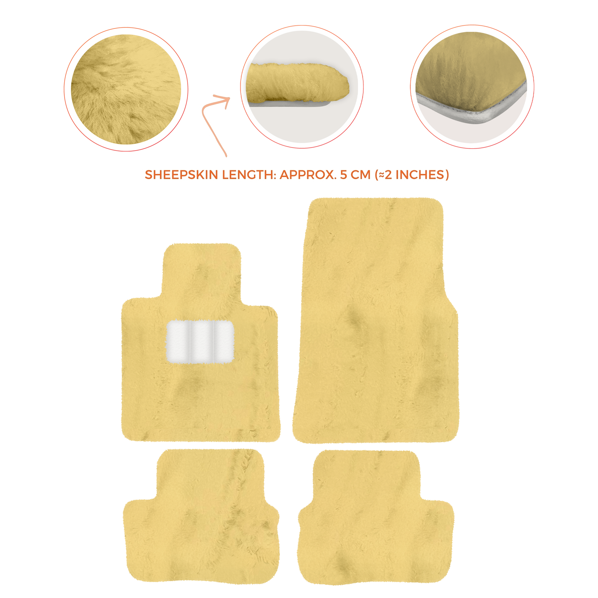 Premium Sheepskin Floor Mats for Rolls-Royce Cullinan (2018-2025)