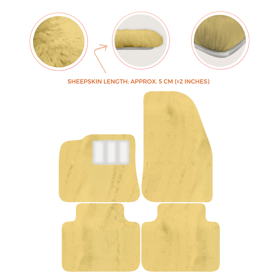 Premium Sheepskin Floor Mats for Porsche 987 Boxster (2005-2012)