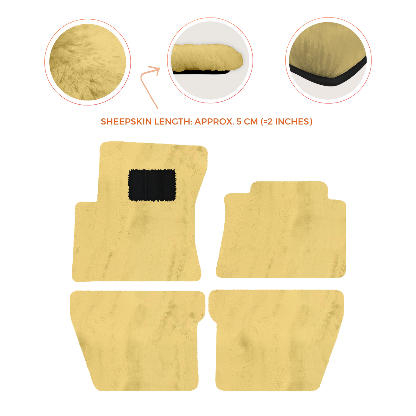 Premium Sheepskin Floor Mats for Bentley Flying Spur (2019-2023)