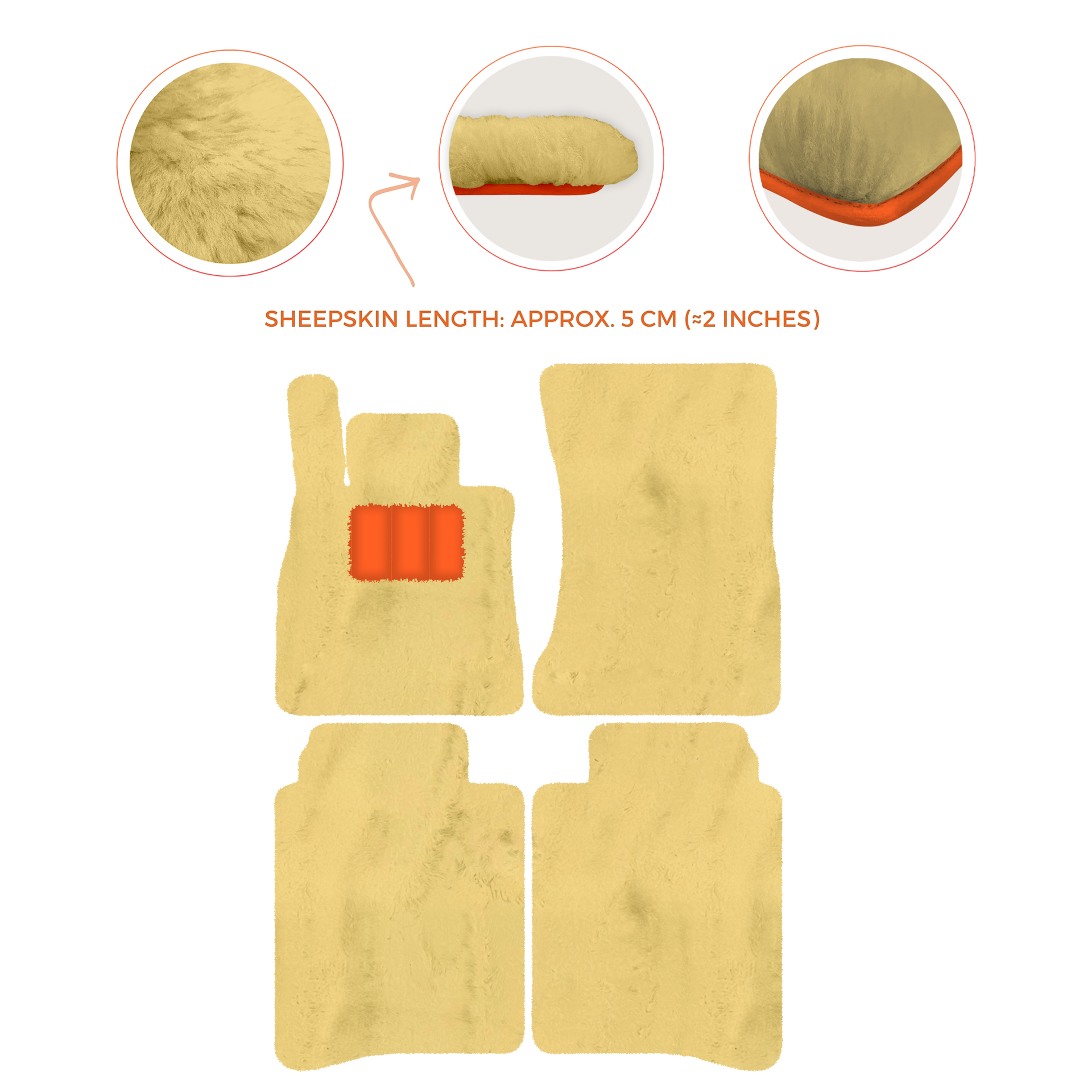 Luxury Sheepskin Floor Mats for Mercedes-Benz S-Class X222 | 2015-2021