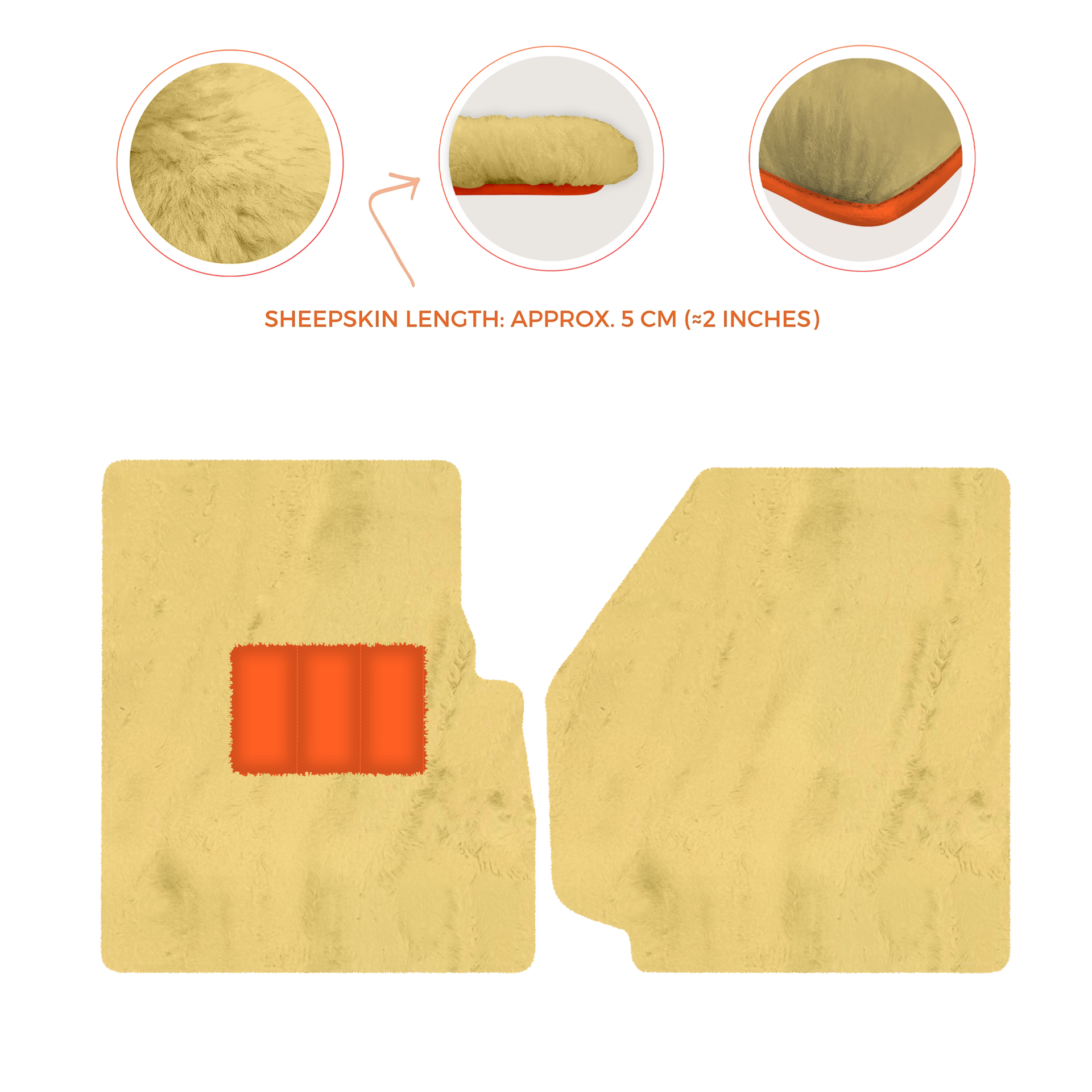 Premium Sheepskin Floor Mats for Land Rover Discovery (2004-2009)