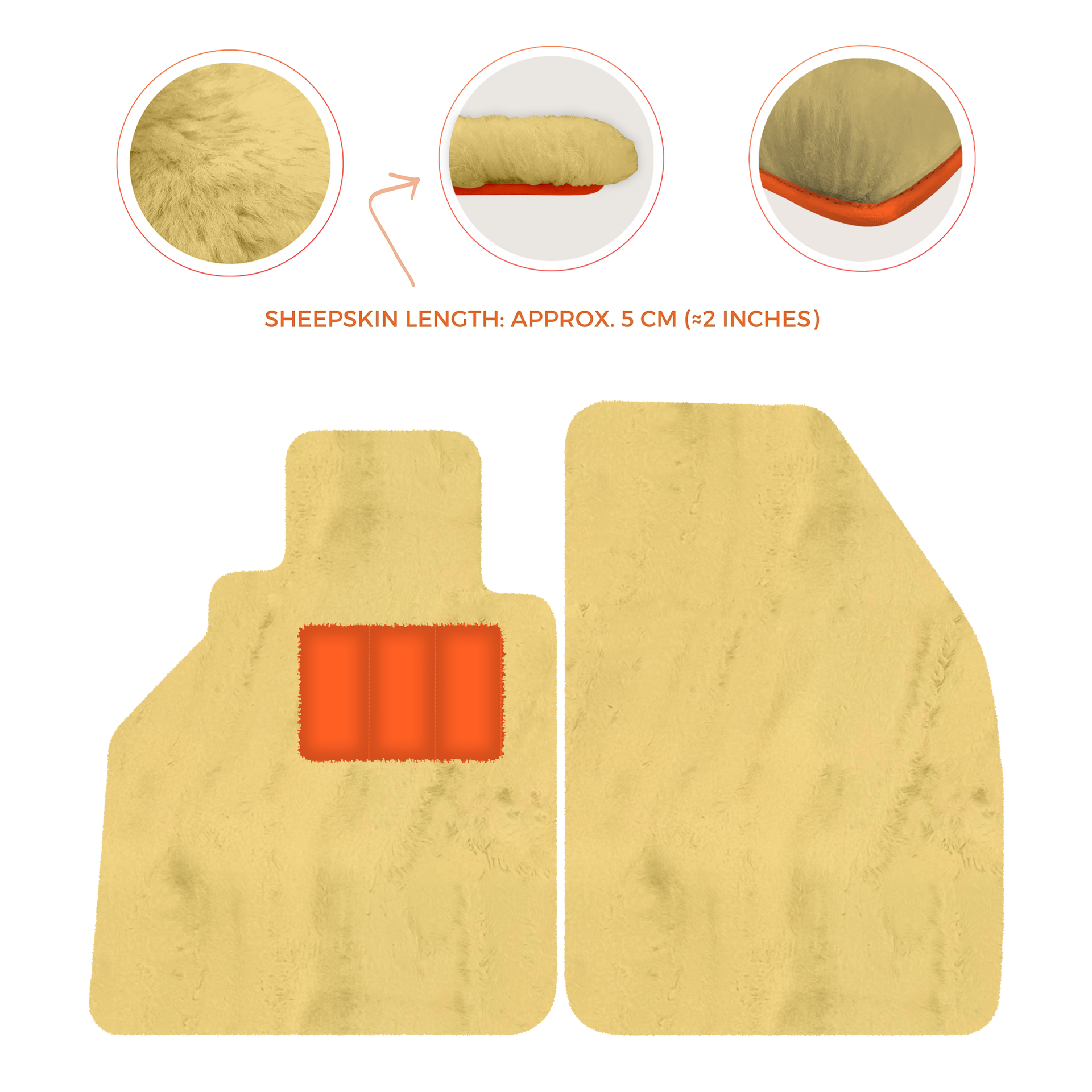 Premium Sheepskin Floor Mats for Porsche 986 Boxster (1996-2004)