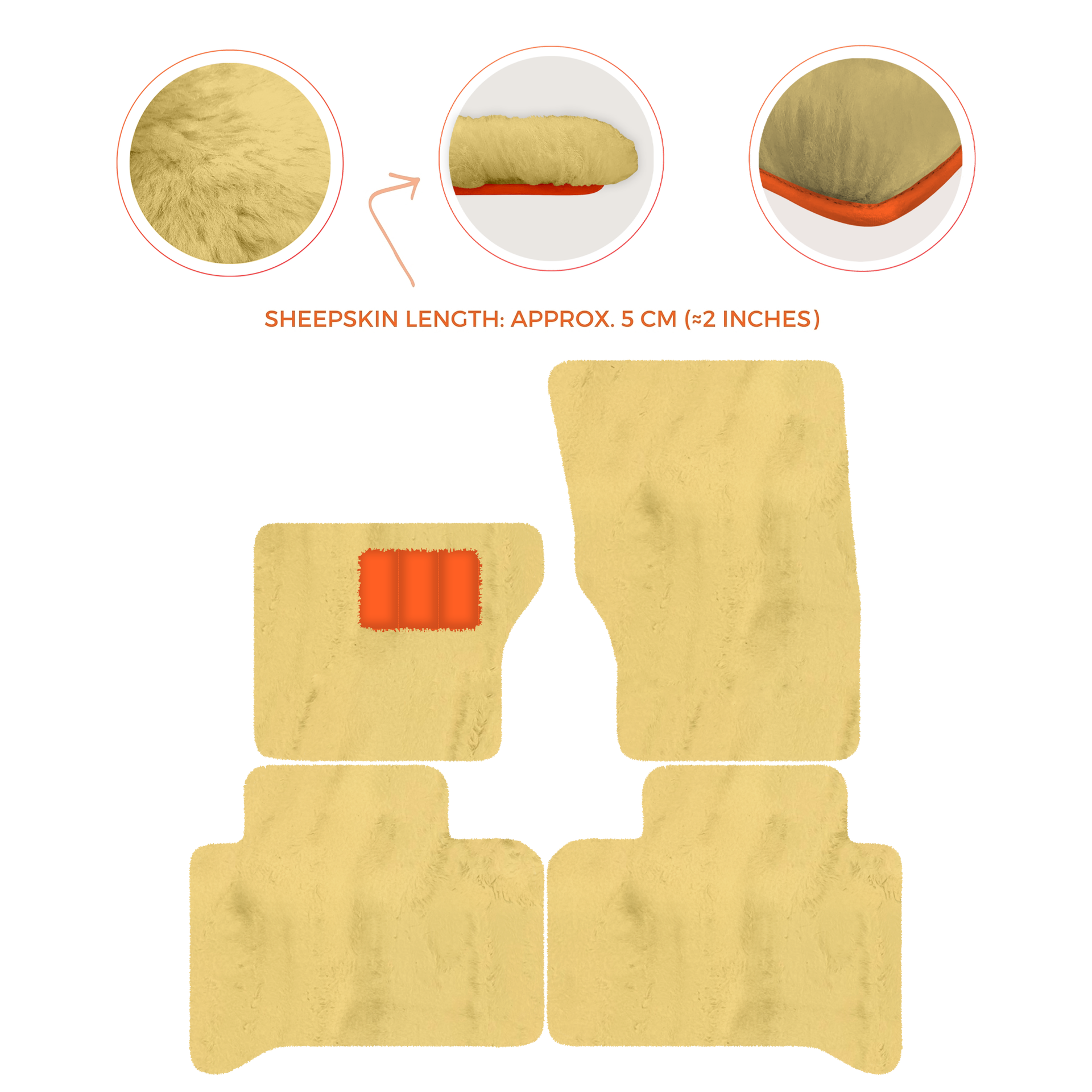 Luxurious Premium Sheepskin Floor Mats for Range Rover (2012-2022)