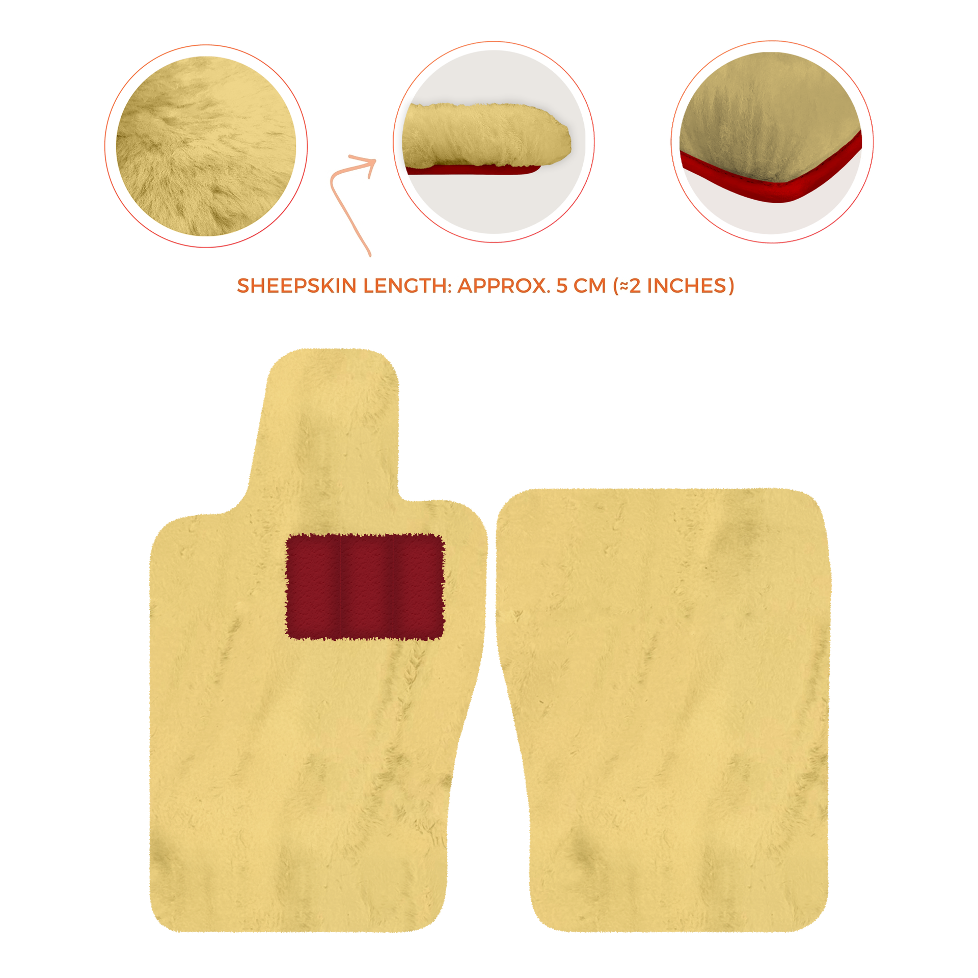 Premium Sheepskin Floor Mats for Aston Martin V8 Vantage (2019-2025)