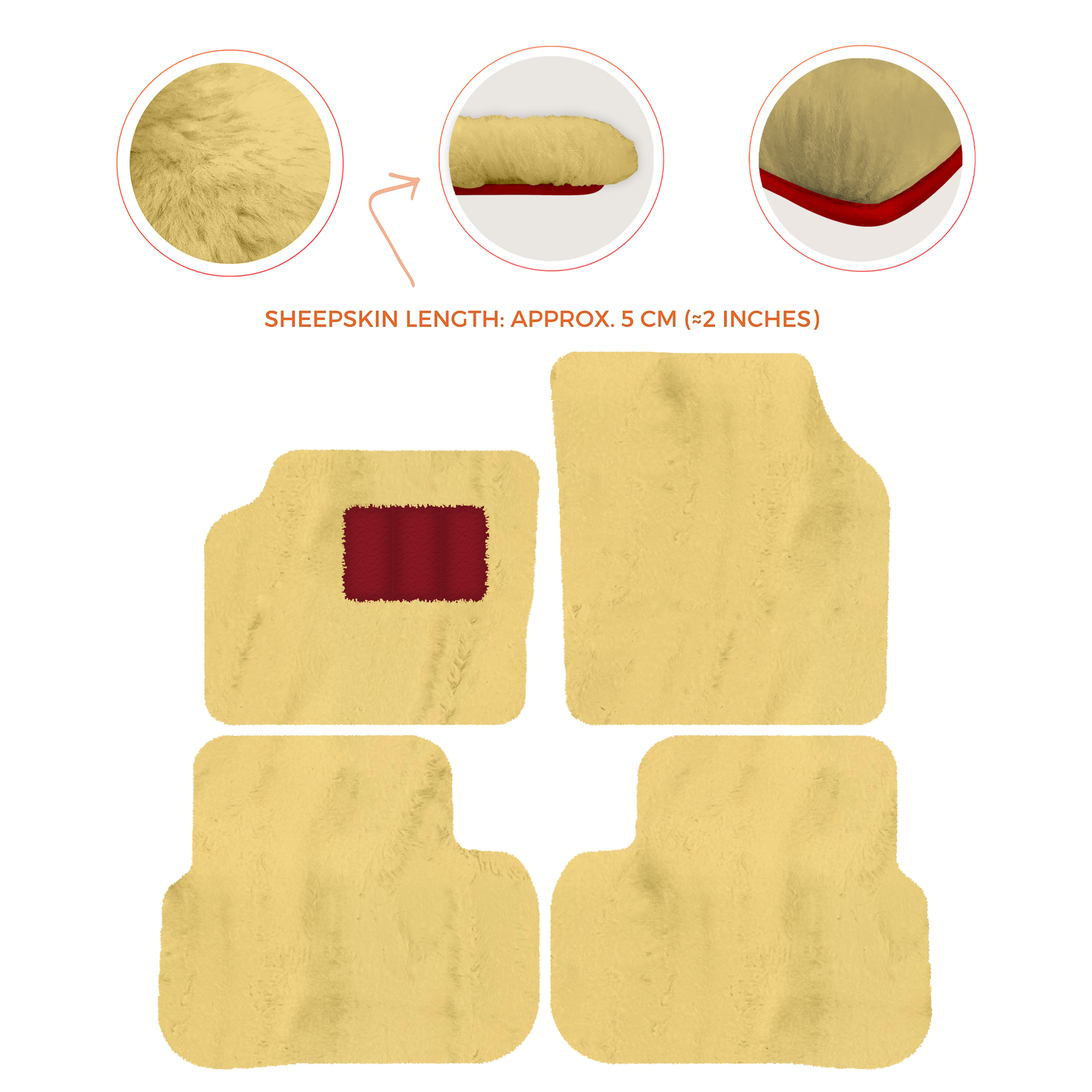 Luxury Sheepskin Floor Mats for Aston Martin V8 Coupe (1996-2000)