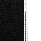 Black Floor Mats for Mini Cooper / One Electric (2020-2023) with Leather | White Trim - AutoWin