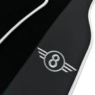 Black Floor Mats for Mini Cooper / One Electric (2020-2023) with Leather | White Trim - AutoWin