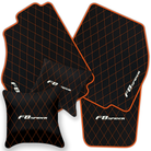 Premium Black Leather Floor Mats for Ferrari 456 (1992-2003)