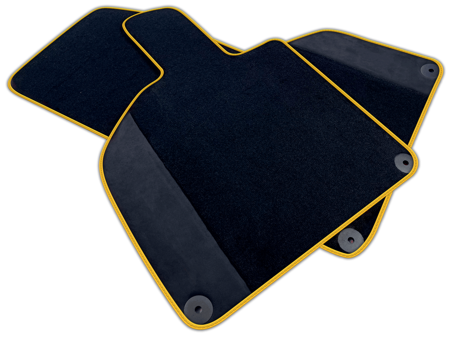 Custom Black Floor Mats for Lamborghini Huracan with Alcantara Leather