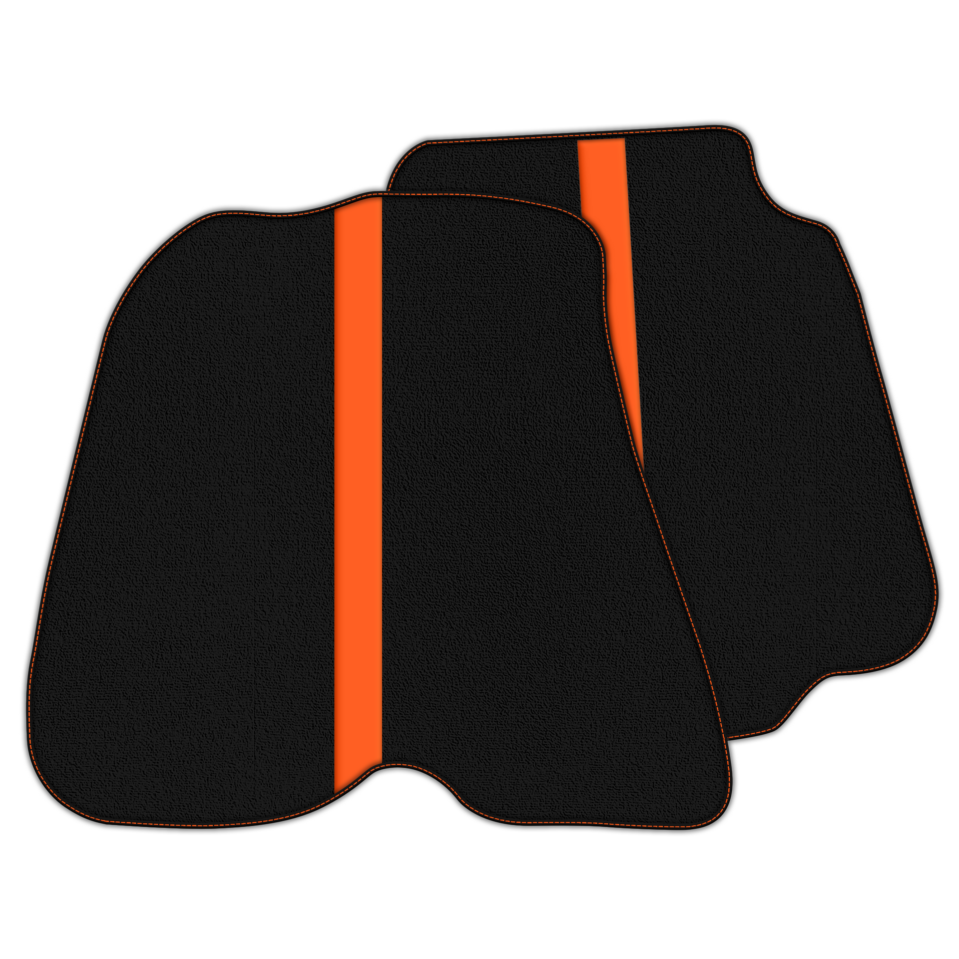 Black Floor Mats with Leather Line for Ferrari F12 Berlinetta (2012-2022) - Various Colors