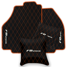 Premium Black Leather Floor Mats for Ferrari 456 (1992-2003)
