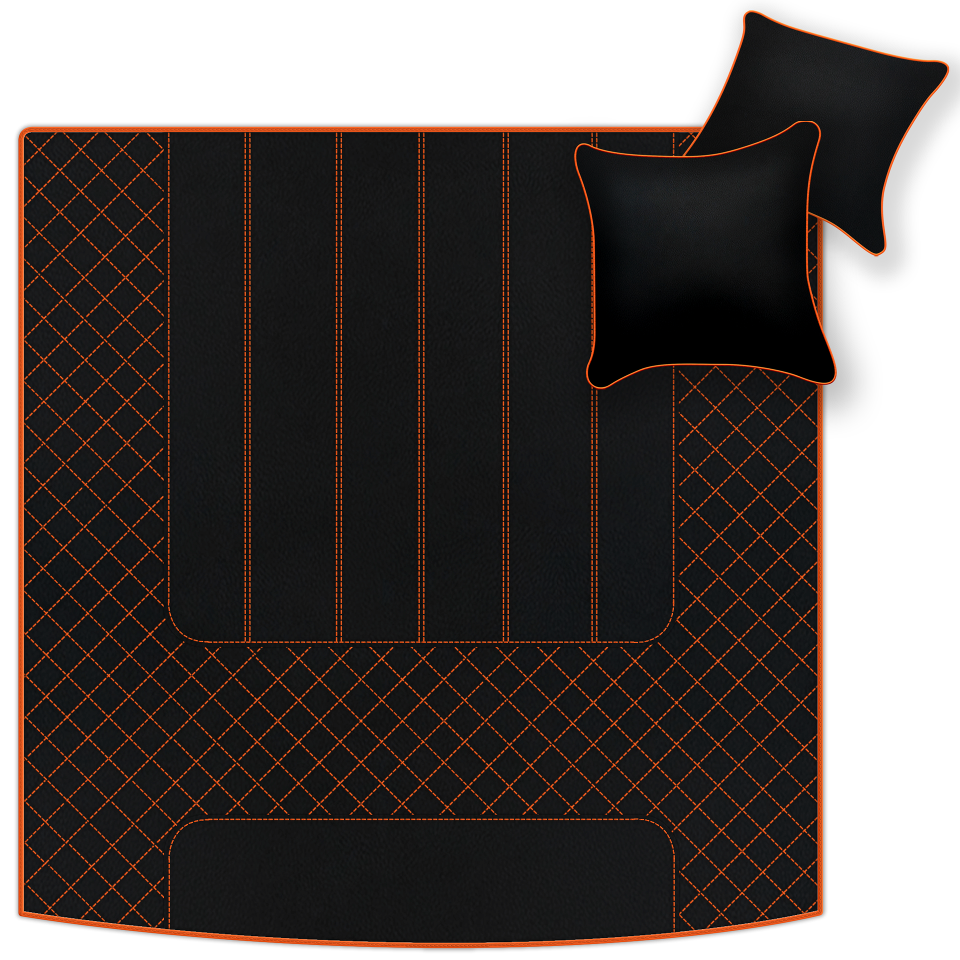 Customizable Leather Floor Mats with Line Pattern for Bentley Mulsanne (2010-2020) - AutoWin