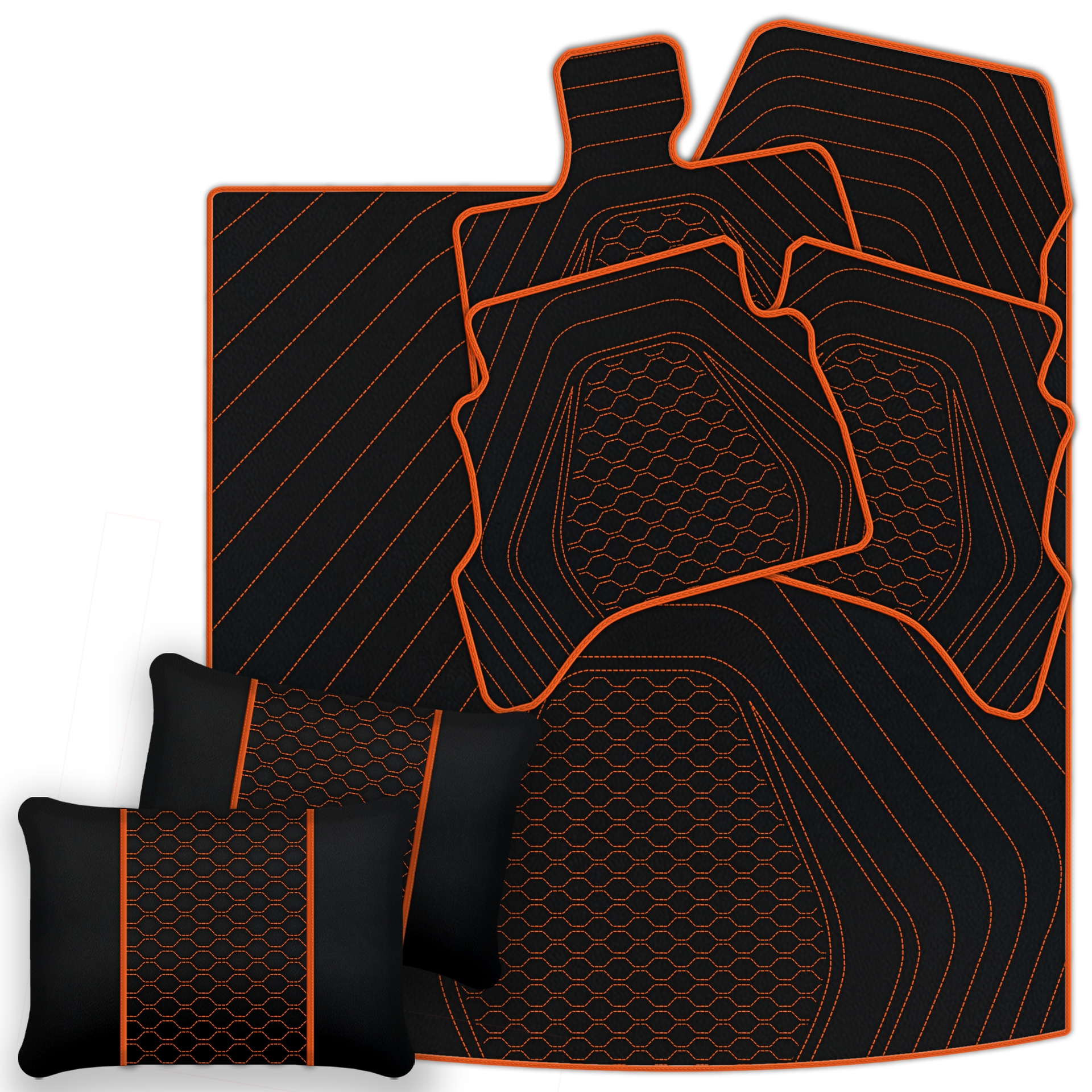 Premium Black Leather Floor Mats for Ferrari Mondial (1983-1993)