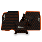 Orange Stitching Black Leather Floor Mats for Lamborghini Urus