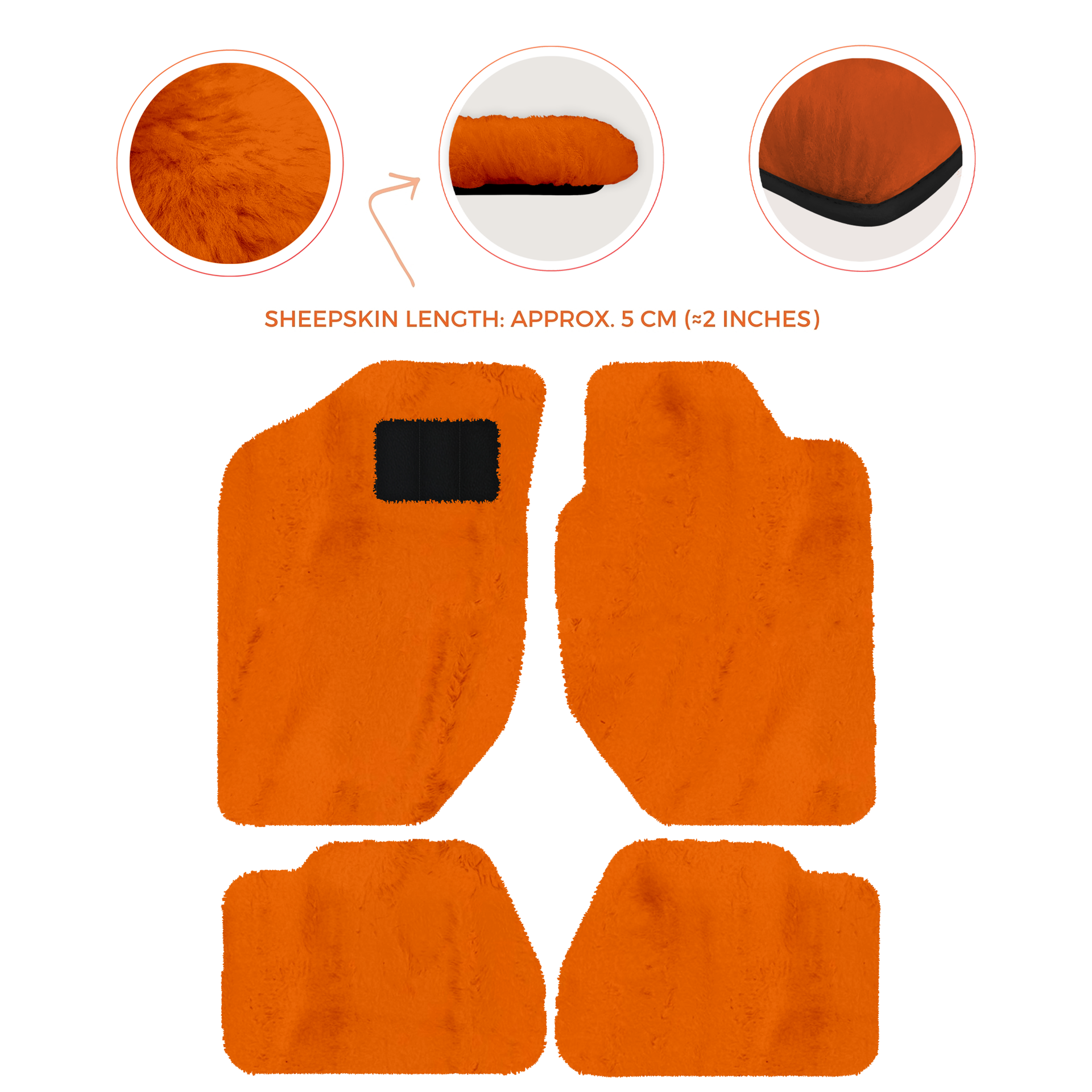 Luxury Sheepskin Floor Mats for Land Rover Discovery Sport (2015-2019)