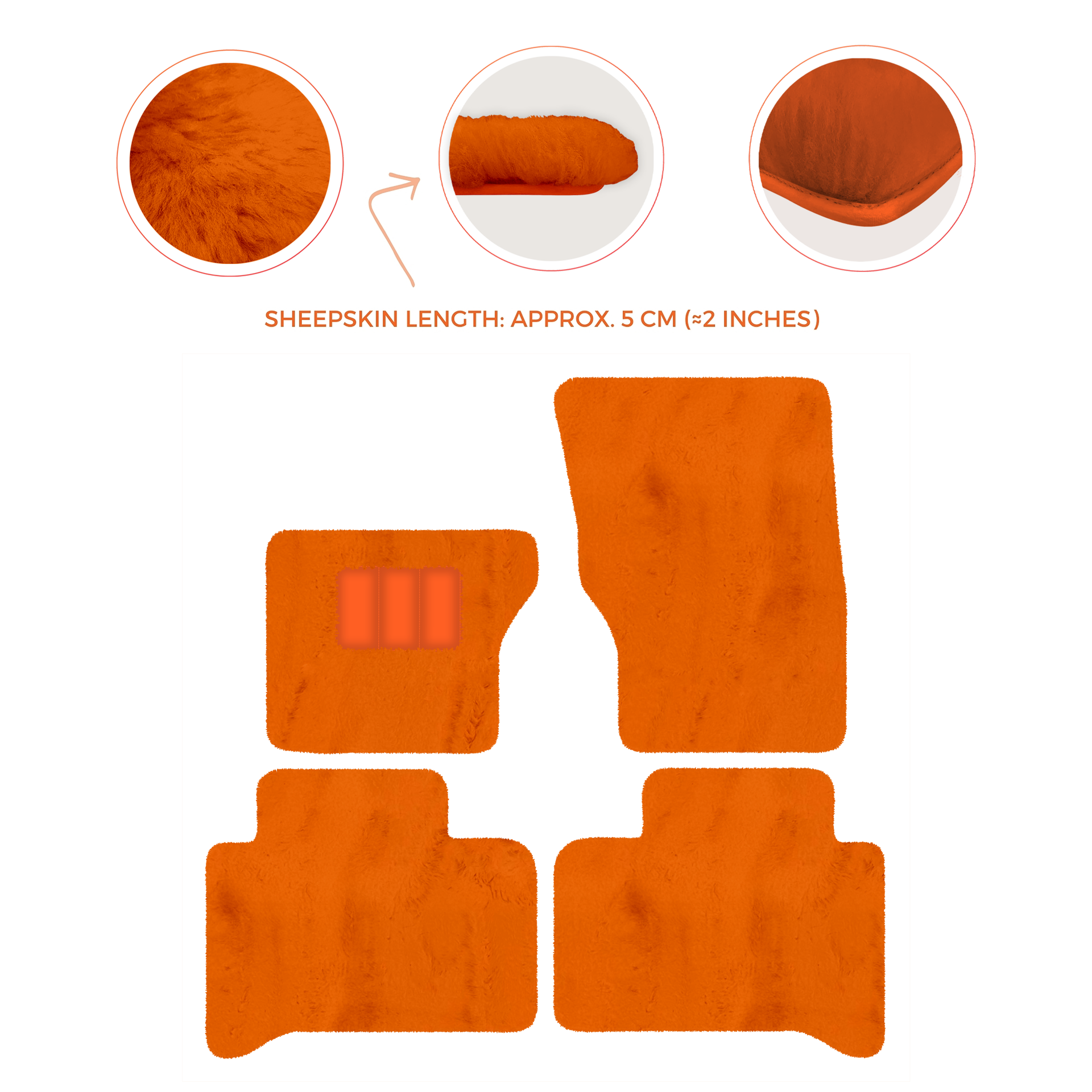 Luxury Sheepskin Floor Mats for Range Rover Velar (2017-2024)