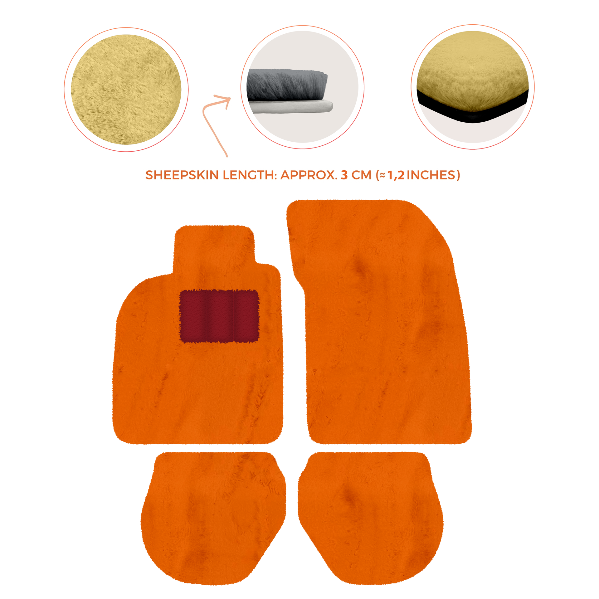 Customizable Leather Floor Mats with Square Pattern for Porsche 911 - 993 (1994-1998) - AutoWin