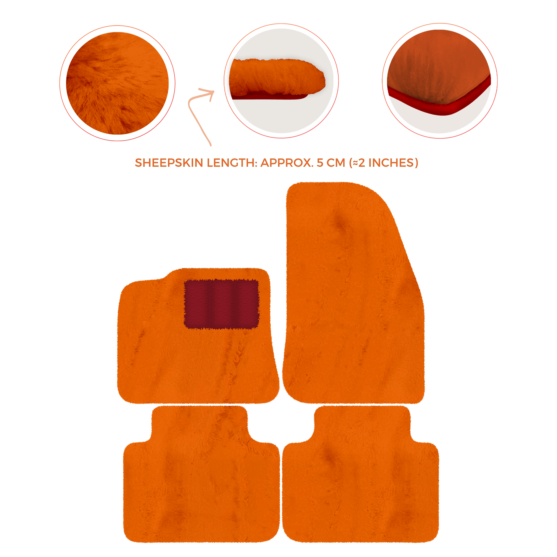 Premium Sheepskin Floor Mats for Porsche 987 Boxster (2005-2012)